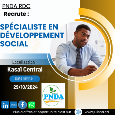 Spécialiste en Développement Social et en Violences Basées sur le Genre de l'UPEP PNDA