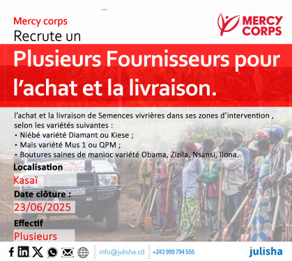 Plusieurs Fournisseurs pour l’achat et la livraison