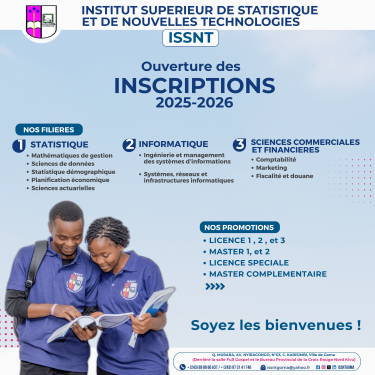 📢✨ISSNT GOMA : INSCRIPTIONS 2025-2026 SE POURSUIVENT ✨📢