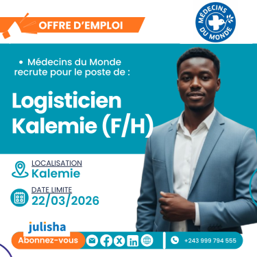Logisticien Kalemie (F/H)