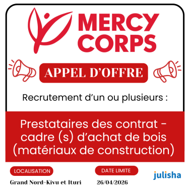 Un ou plusieurs prestataires des contrat -cadre (s) d’achat de Bois