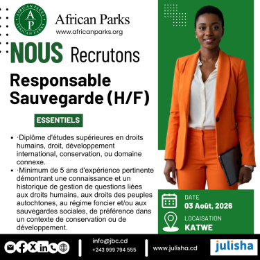 Responsable Sauvegarde (H/F)